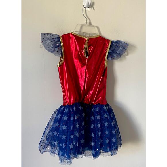 Wonder Woman DC Comic  Custume Dress Red Blue Size Medium (7-8) - Picture 2 of 8